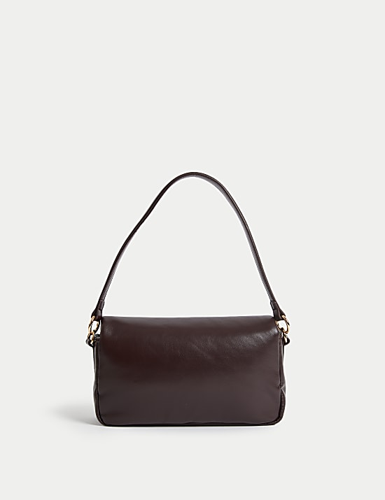 Ellipsvormige, gewatteerde okseltas van kunstleer