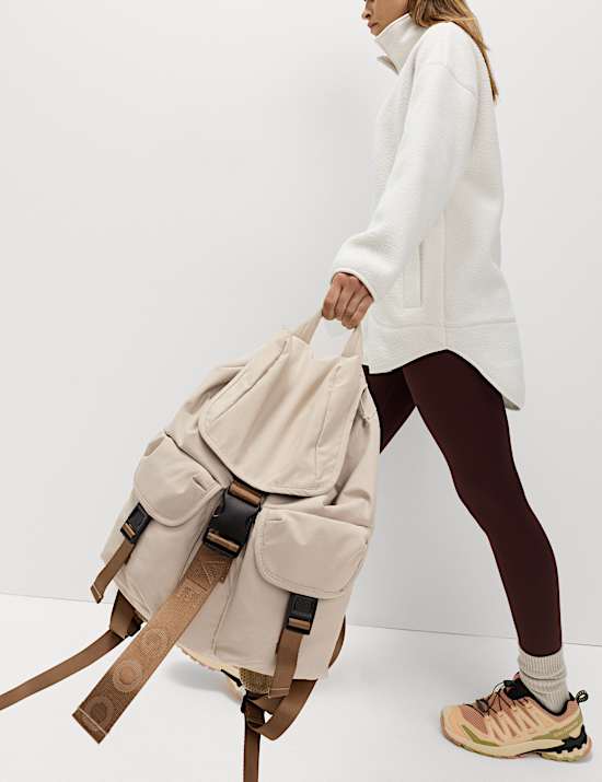 Multi Pocket Drawstring Backpack