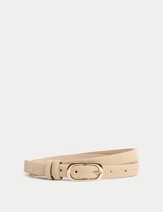 Suede Slim Jeans Belt