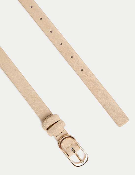 Ceinture fine de jean en daim