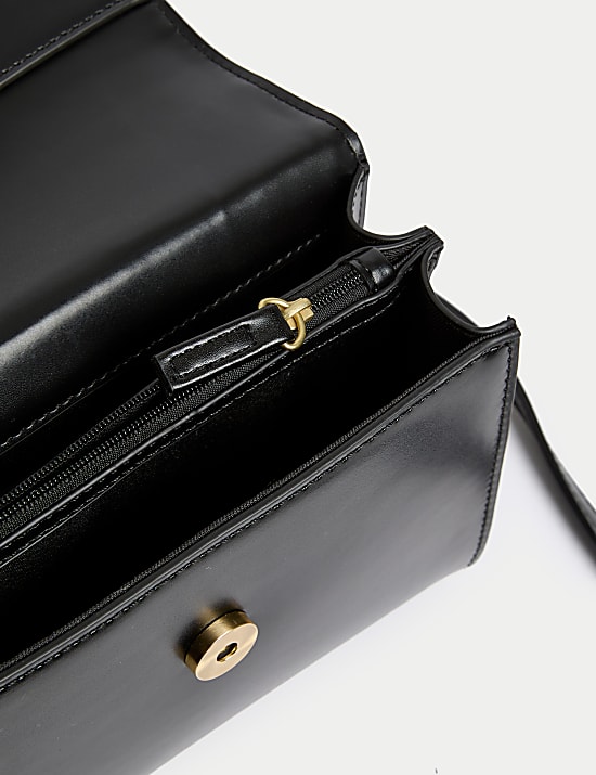 Faux Leather Cross Body Bag