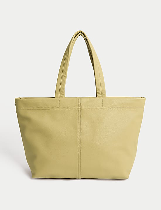 Faux Leather Tote Bag
