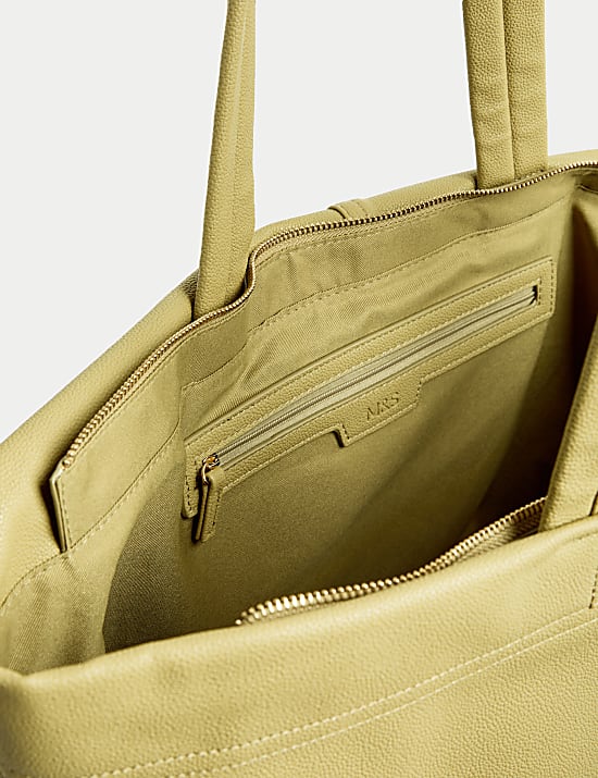 Faux Leather Tote Bag