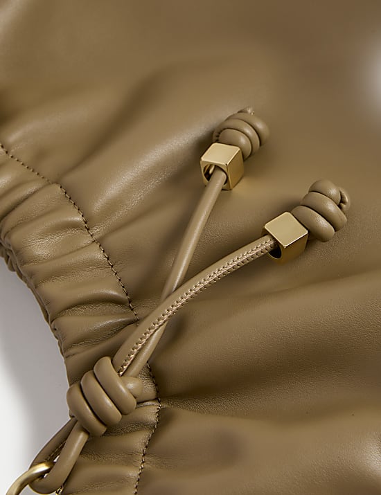 Faux Leather Chain Strap Shoulder Bag