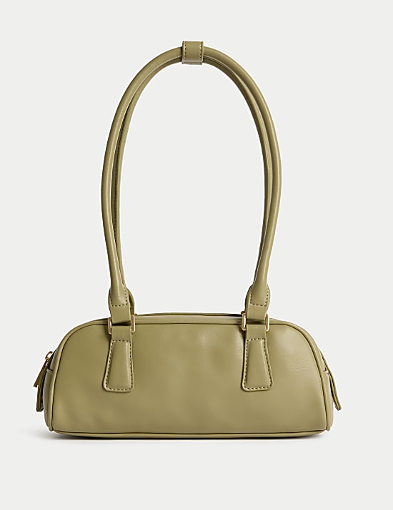 Bolso abombado imitación de piel