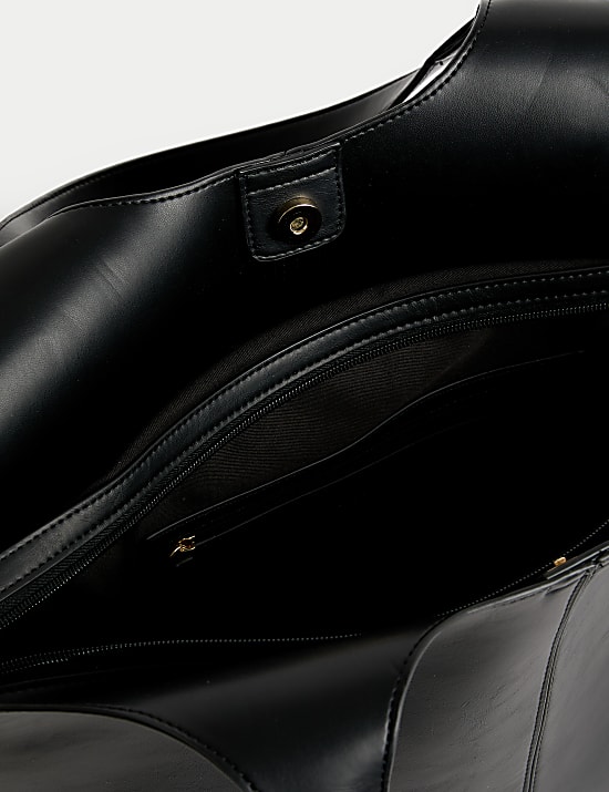 Sac fourre-tout à bandoulière en similicuir