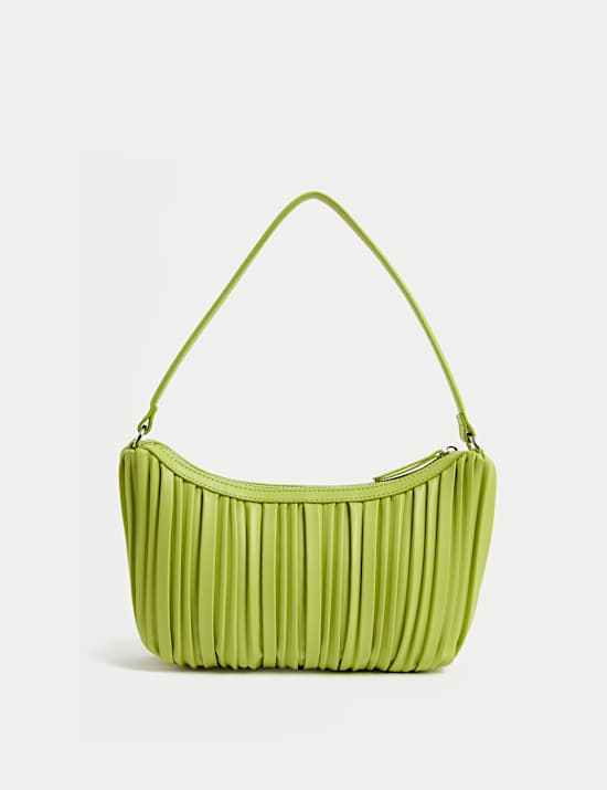 Sac &agrave; bandouli&egrave;re en similicuir pliss&eacute;