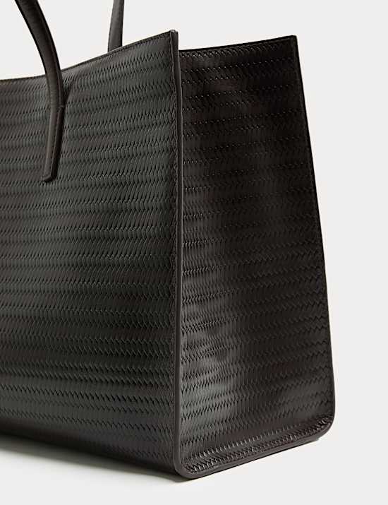 Leather Embossed Tote Bag