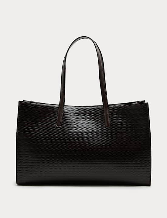 Leather Embossed Tote Bag