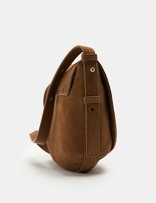 Suede Saddle Shoulder Bag