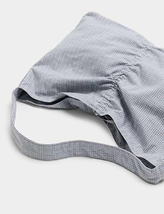 Checked Ruched Tie Shoulder Bag