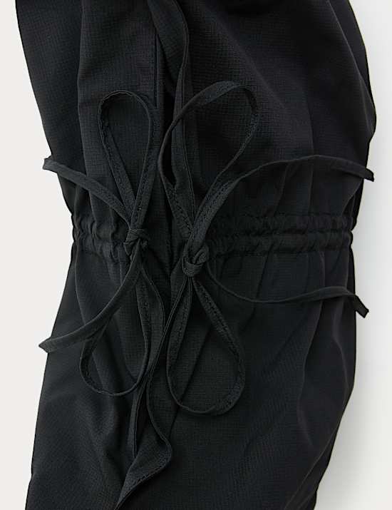 Checked Ruched Tie Shoulder Bag