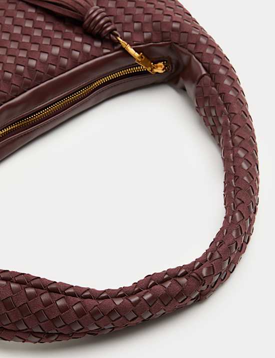 Woven Rounded Hobo Bag