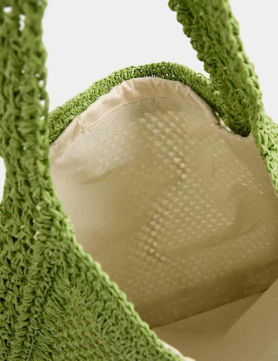 Shopper met geweven hengsel