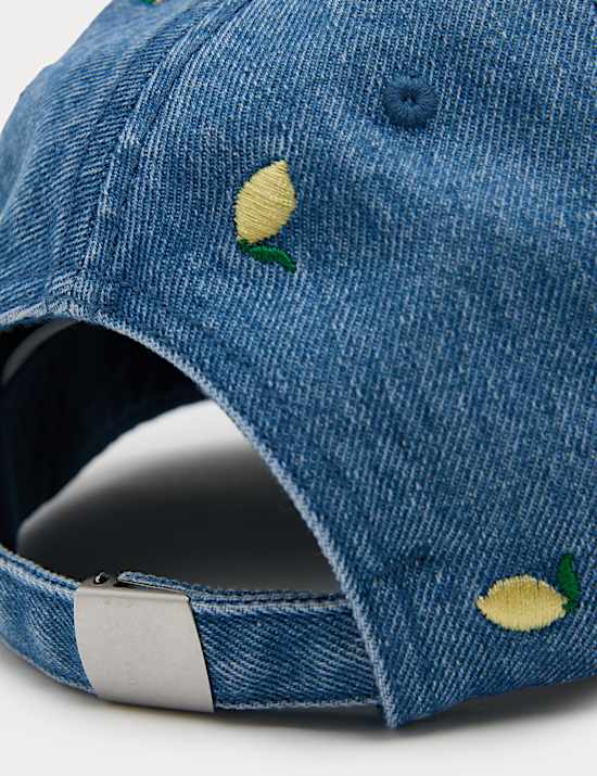 Denim Embroidered Baseball Cap