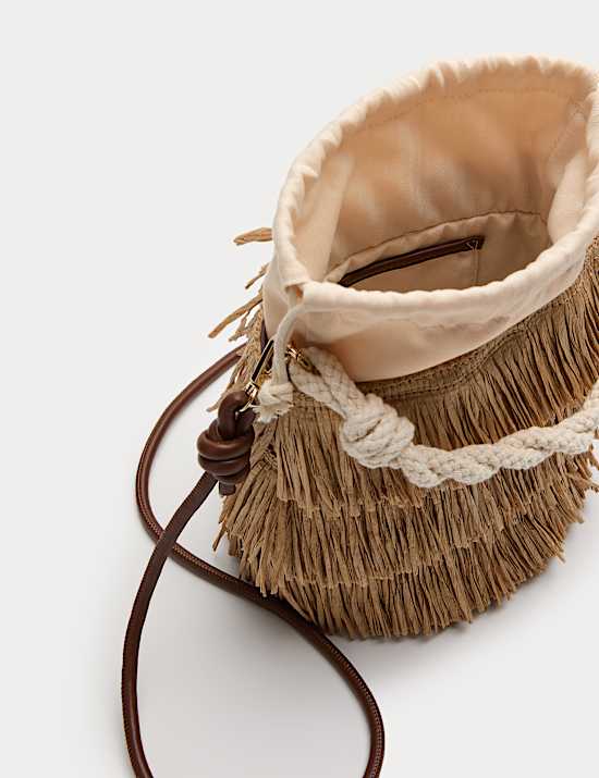 Fringed Basket Bag