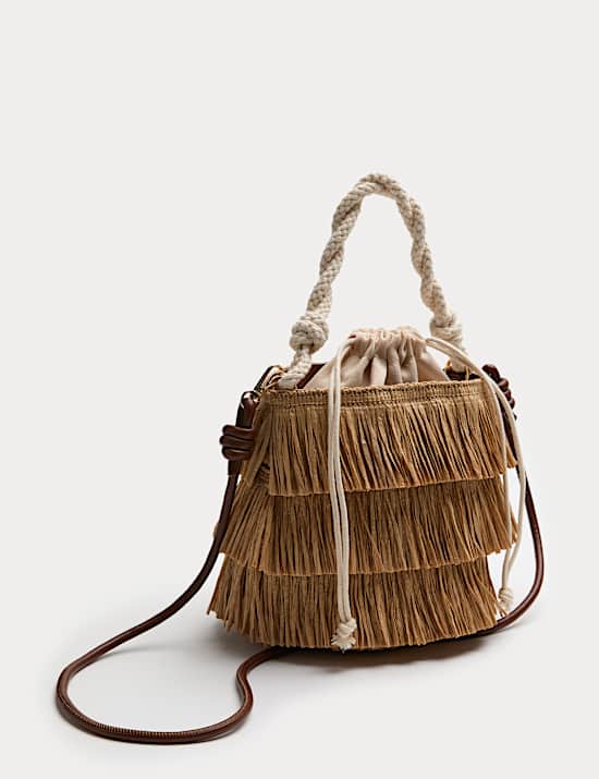 Fringed Basket Bag