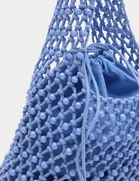 Macrame Beaded Grab Bag