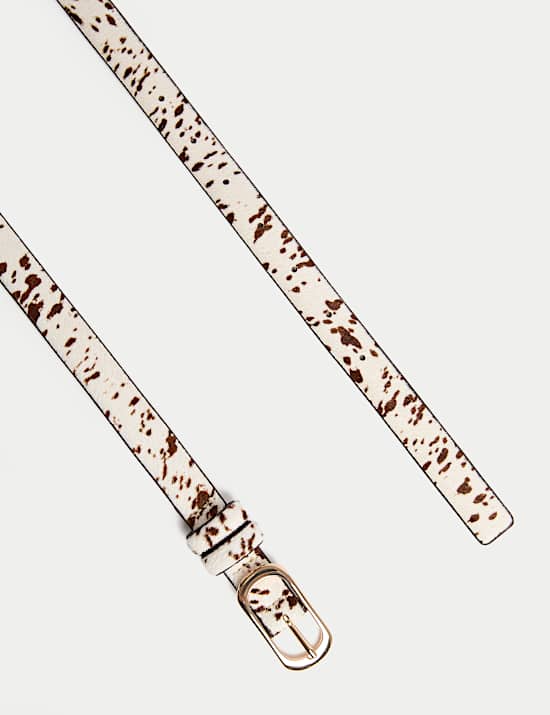 Leather Hide Slim Belt