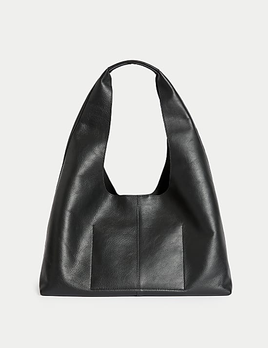 Leather Top Handle Shoulder Tote Bag