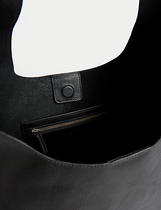 Leather Top Handle Shoulder Tote Bag