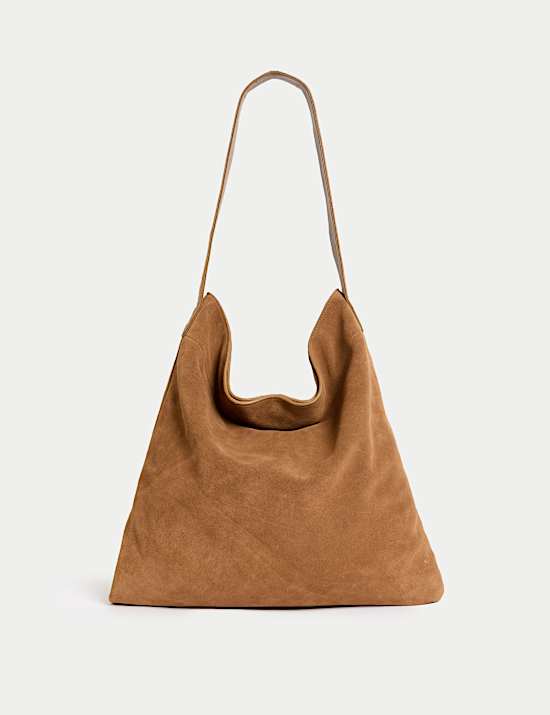 Suede Top Handle Shoulder Bag