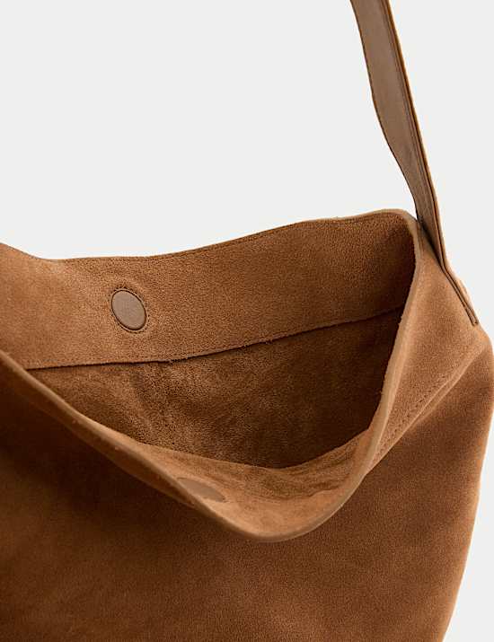 Suede Top Handle Shoulder Bag