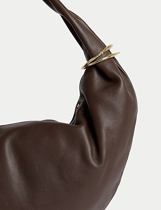 Leder-Schultertasche