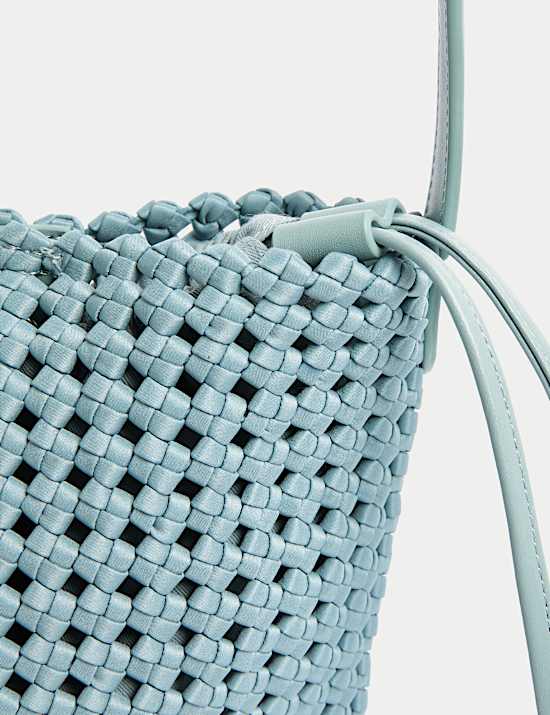 Woven Shoulder Tote Bag