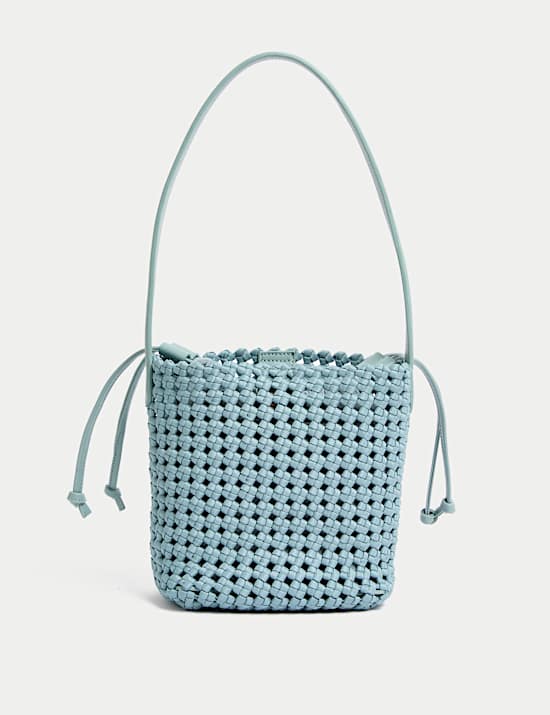 Woven Shoulder Tote Bag