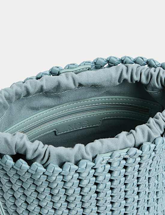 Woven Shoulder Tote Bag