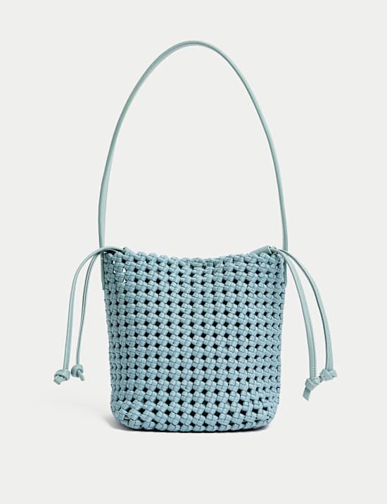 Woven Shoulder Tote Bag