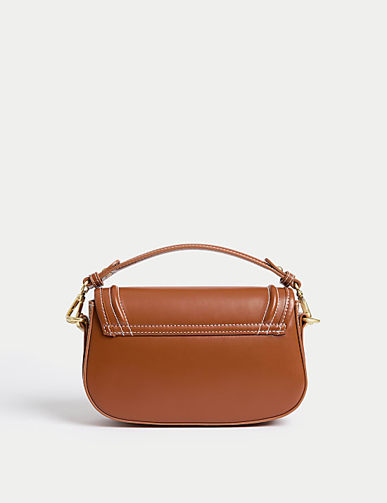 Faux Leather Saddle Bag