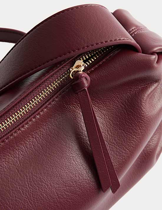 Faux Leather Pencil Crossbody Sling Bag