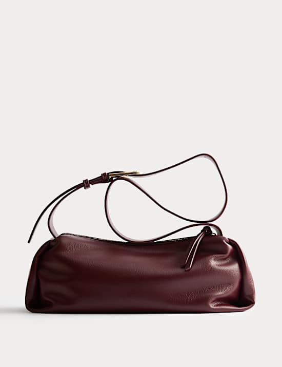 Faux Leather Pencil Crossbody Sling Bag