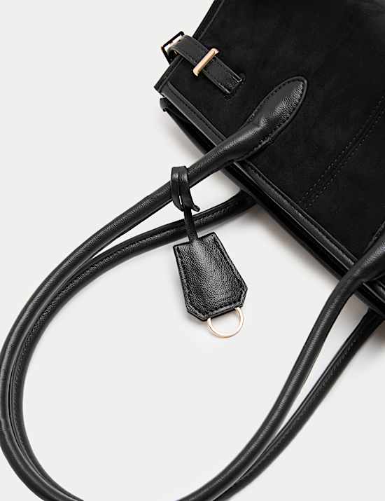 Sac à bandoulière en suédine avec boucle