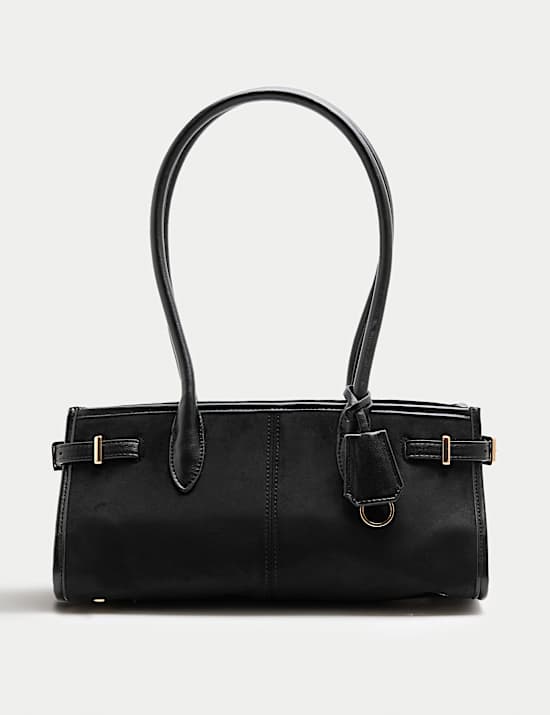 Sac à bandoulière en suédine avec boucle