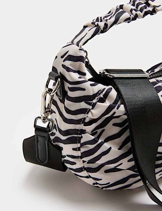 Besace en nylon avec imprimé animal