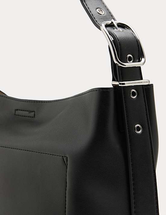 Faux Leather Mini Bucket Bag