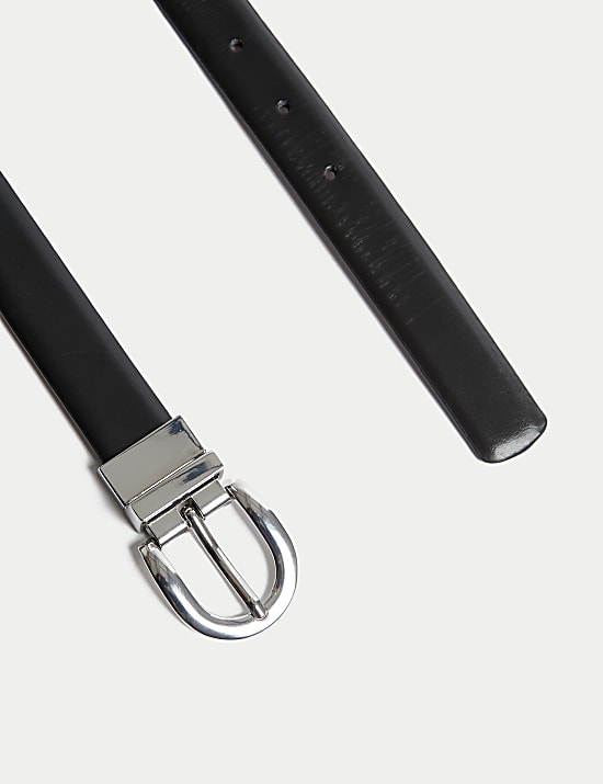 Cintur&oacute;n de piel reversible para jeans