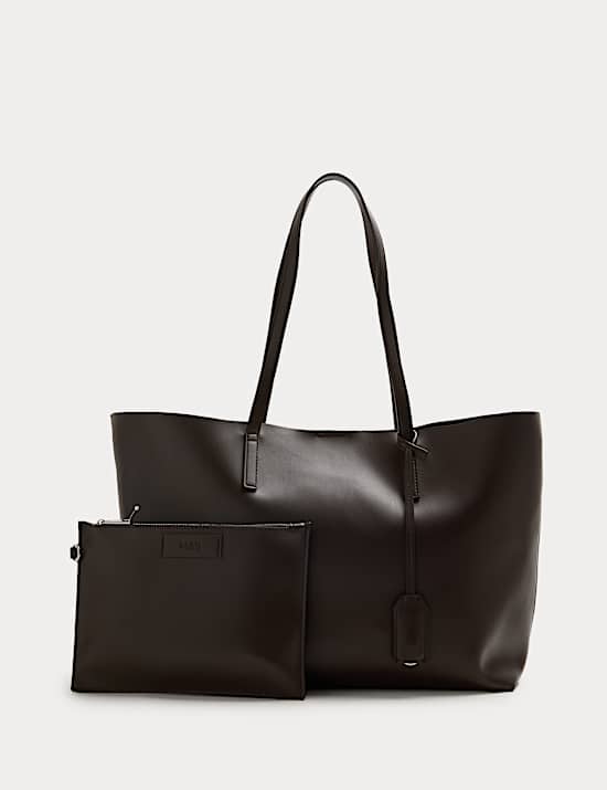Faux Leather Shopper