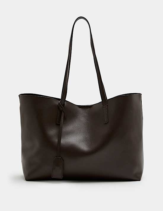 Faux Leather Shopper