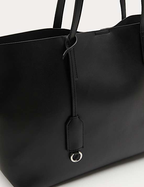Faux Leather Shopper
