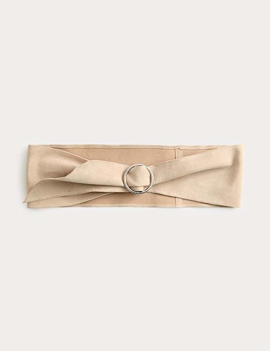 Suede Circle Buckle Belt