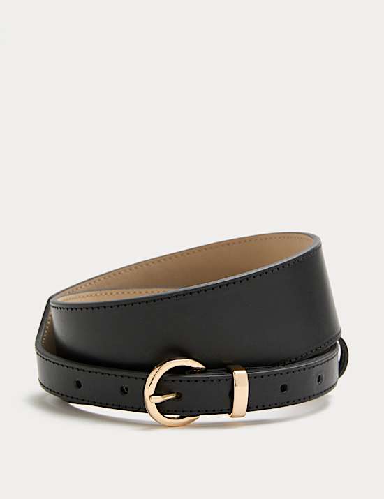 Ceinture large en cuir