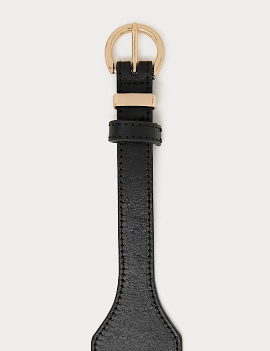 Ceinture large en cuir