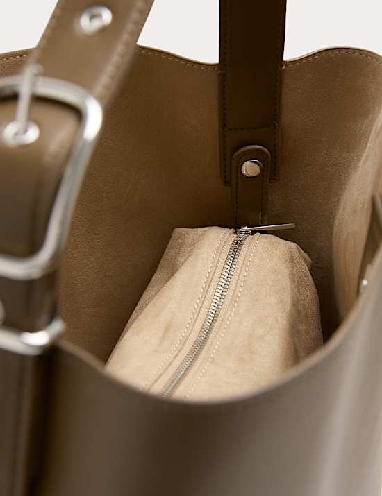 Taška typu bucket z umělé kůže