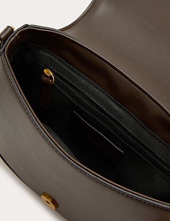 Buckle Detail Cross Body Saddle Bag