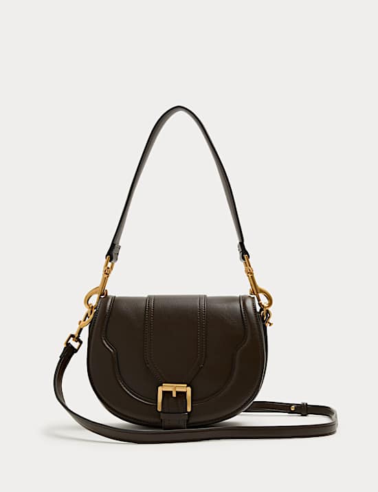 Buckle Detail Cross Body Saddle Bag