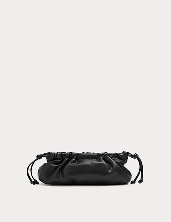 Ruched Chain Shoulder Bag